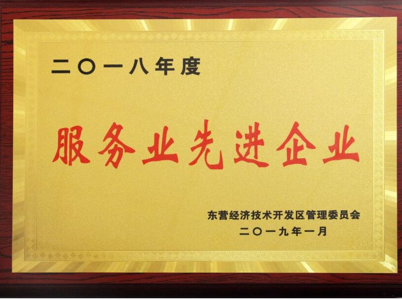 地产集团荣获东营经济技术开发区2018年度服务业先进企业荣誉称号