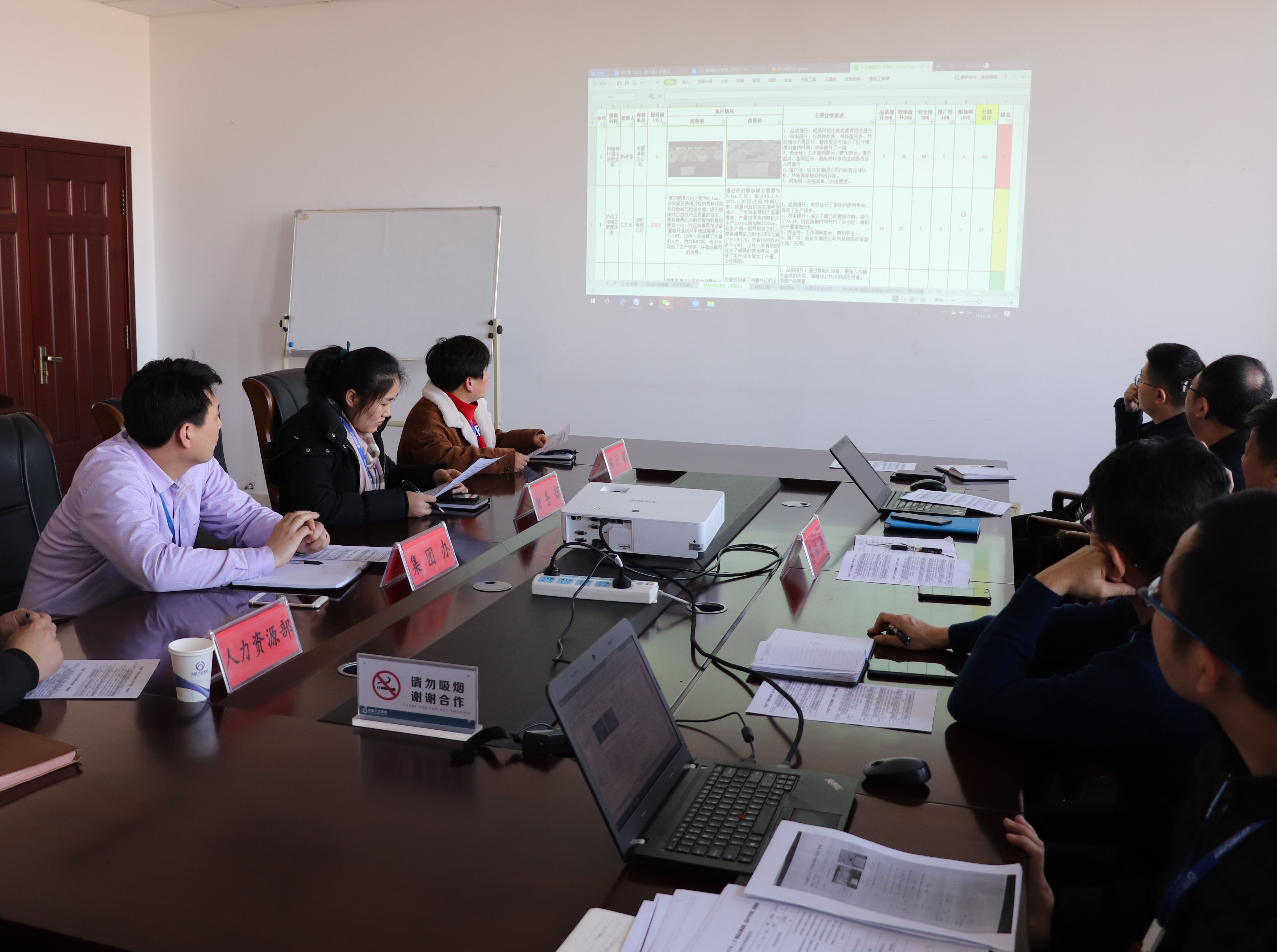 总裁办组织召开万达集团2019年01月精益管理奖项评选会