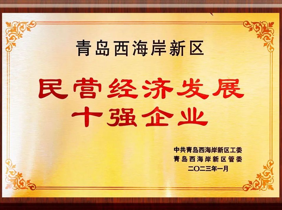 万达国贸集团被授予&ldquo;青岛西海岸新区民营经济发展十强企业&rdquo;荣誉称号